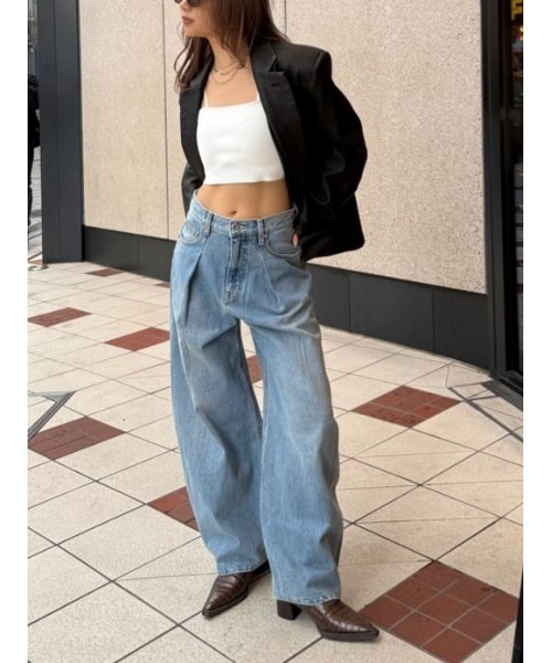 THROW by SLY（スローバイスライ）の「THROW CROP 2WAY HG CAMI クロップ ツーウェイ ハイゲージ キャミ（キャミソール・レディース・ホワイト/ブラウン/ブラック・FREE）」の22枚目の写真