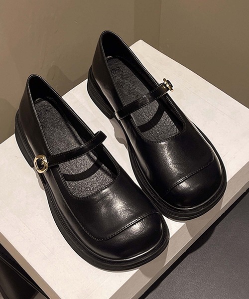 shoes365（シューズスリーシックスファイヴ）の「【shoes 365】メリージェーンスクエアトゥシューズ（ローファー・レディース・ブラック/オフホワイト・24.0cm/23.5cm/23.0cm/22.5cm/25.0cm/24.5cm）」の18枚目の写真