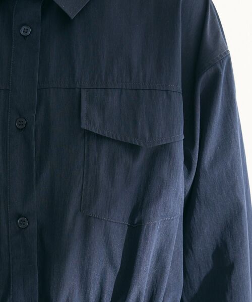 Green　Parks（グリーンパークス）の「ミディ丈ミリタリーシャツワンピース（シャツワンピース・レディース・カーキ/ブルー/ホワイト系その他2/ダークネイビー・FREE）」の12枚目の写真