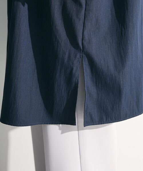 Green　Parks（グリーンパークス）の「ミディ丈ミリタリーシャツワンピース（シャツワンピース・レディース・カーキ/ブルー/ホワイト系その他2/ダークネイビー・FREE）」の15枚目の写真