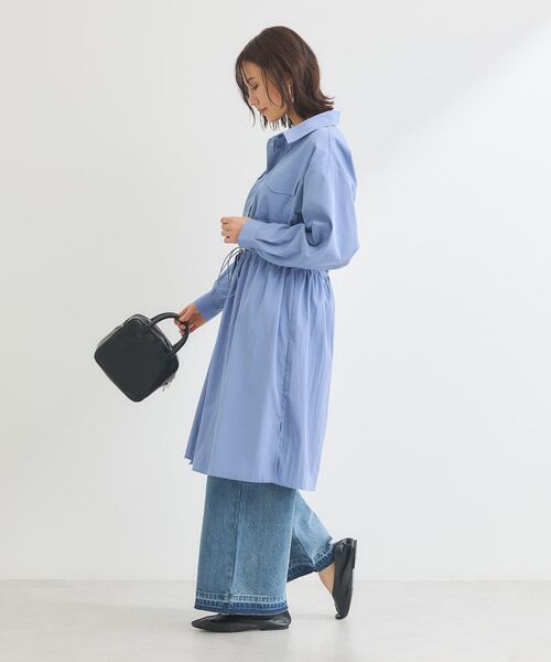 Green　Parks（グリーンパークス）の「ミディ丈ミリタリーシャツワンピース（シャツワンピース・レディース・カーキ/ブルー/ホワイト系その他2/ダークネイビー・FREE）」の21枚目の写真