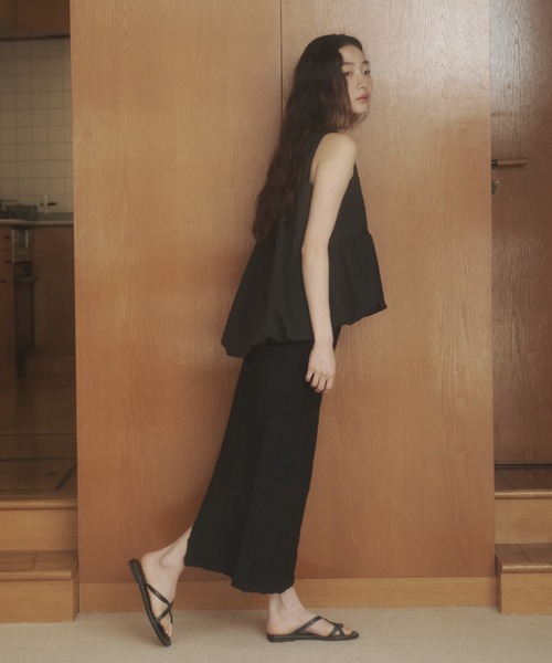 REMOON(リムーン)の「イージーIラインスカート(スカート・レディース・オフホワイト/ブラック/ブラウン・FREE)」の19枚目の写真