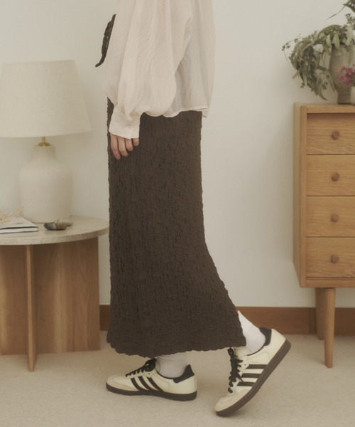 REMOON(リムーン)の「イージーIラインスカート(スカート・レディース・オフホワイト/ブラック/ブラウン・FREE)」の12枚目の写真