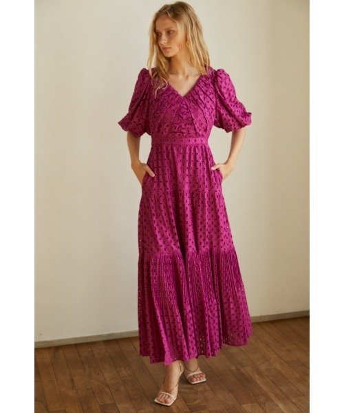 Isabel Lace Belted Dress -NVY- – Estella.K