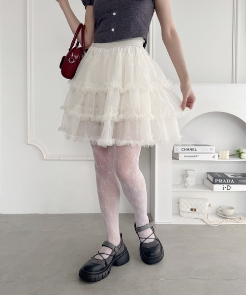 ♡新品未使用♡leur logette♡フリルスカート♡L