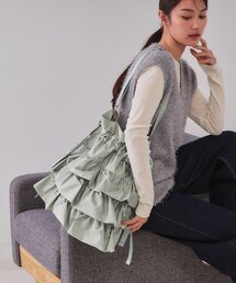 OPAQUE.CLIP | 【長さ調整可能】ドロストリボンフリルティアードショルダーバッグ(ショルダーバッグ)