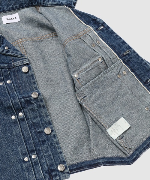 TANAKA（タナカ）の「THE JEAN JACKET（デニムジャケット・レディース・ブルー・XS/XXXS）」の10枚目の写真