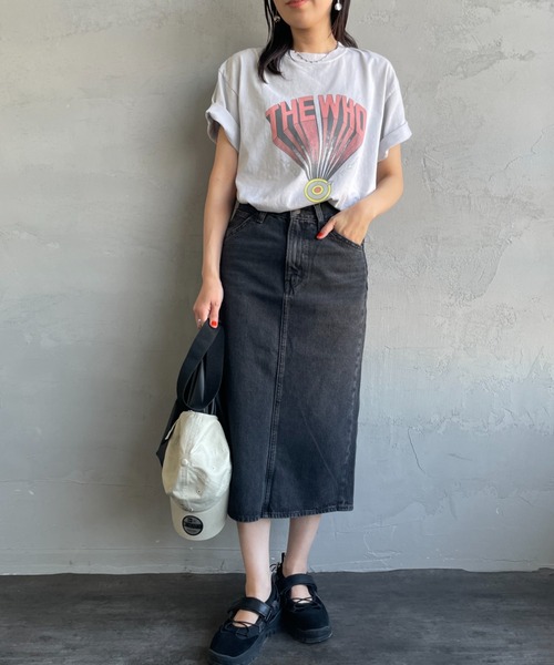 Levi's（リーバイス）の「[LEVI’S/リーバイス] ハイライズ バックスリットデニムスカート（デニムスカート・レディース・ライトインディゴブルー/ブラック・24/25/26）」の9枚目の写真