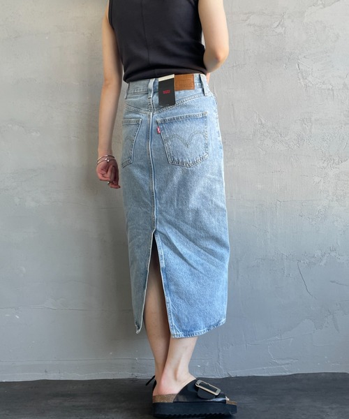 Levi's（リーバイス）の「[LEVI’S/リーバイス] ハイライズ バックスリットデニムスカート（デニムスカート・レディース・ライトインディゴブルー/ブラック・24/25/26）」の18枚目の写真