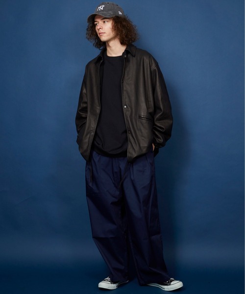 unrelaxing（アンリラクシング）の「ツータックボリュームワイドスラックス（スラックス・メンズ・ネイビー/ブラック・マルチサイズ）」の14枚目の写真