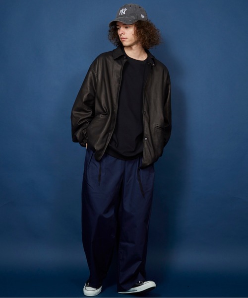 unrelaxing（アンリラクシング）の「ツータックボリュームワイドスラックス（スラックス・メンズ・ネイビー/ブラック・マルチサイズ）」の15枚目の写真