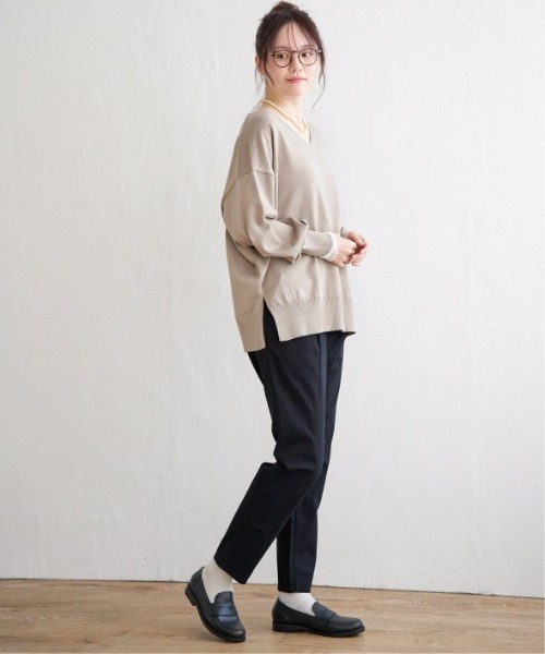 LBC(エルビーシー)の「【美脚効果抜群】さらひやプラスジップレスパンツ(その他パンツ・レディース・ネイビー/ホワイト/ブルー/ブラック/ダークオリーブ・S/M/L)」の12枚目の写真