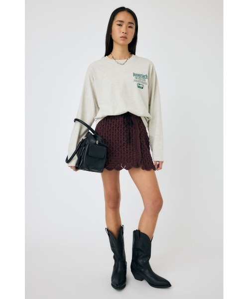 MOUSSY(マウジー)の「COMPANY ロングスリーブTシャツ(Tシャツ/カットソー・レディース・ホワイト/ネイビー/杢グレー・FREE)」の8枚目の写真