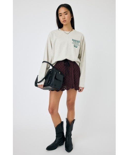 MOUSSY(マウジー)の「COMPANY ロングスリーブTシャツ(Tシャツ/カットソー・レディース・ホワイト/ネイビー/杢グレー・FREE)」の9枚目の写真