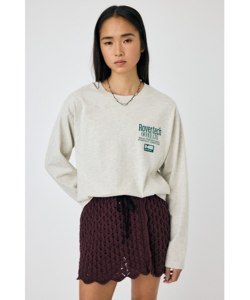 MOUSSY(マウジー)の「COMPANY ロングスリーブTシャツ(Tシャツ/カットソー・レディース・ホワイト/ネイビー/杢グレー・FREE)」の11枚目の写真