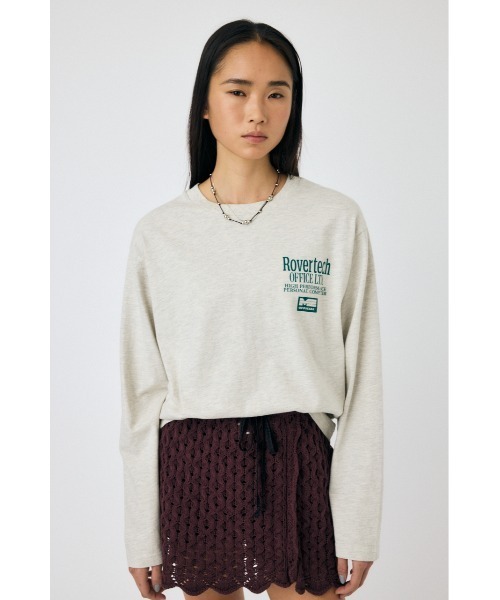 MOUSSY(マウジー)の「COMPANY ロングスリーブTシャツ(Tシャツ/カットソー・レディース・ホワイト/ネイビー/杢グレー・FREE)」の12枚目の写真