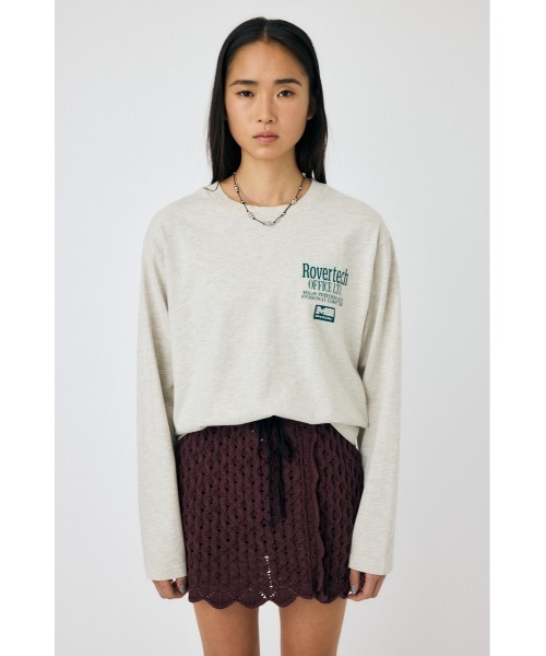 MOUSSY(マウジー)の「COMPANY ロングスリーブTシャツ(Tシャツ/カットソー・レディース・ホワイト/ネイビー/杢グレー・FREE)」の13枚目の写真