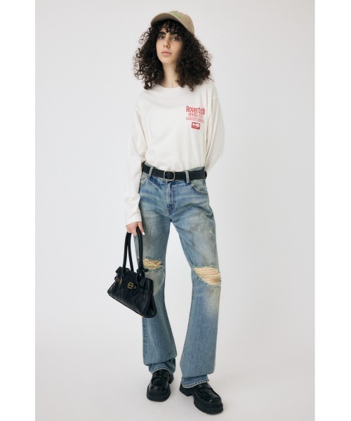 MOUSSY(マウジー)の「COMPANY ロングスリーブTシャツ(Tシャツ/カットソー・レディース・ホワイト/ネイビー/杢グレー・FREE)」の20枚目の写真