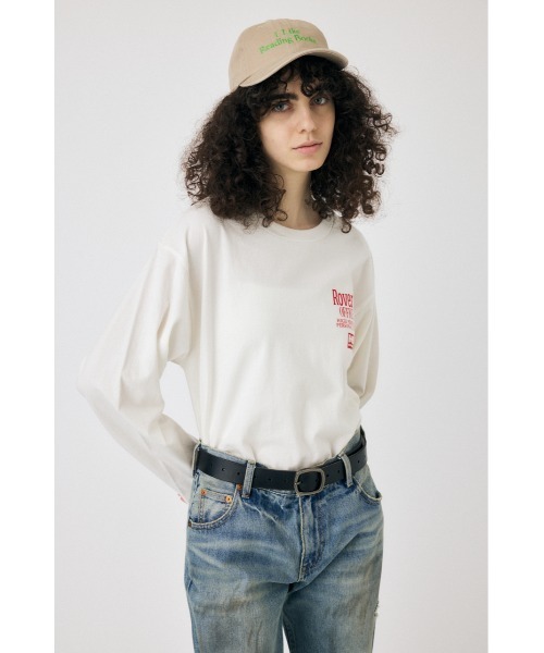 MOUSSY(マウジー)の「COMPANY ロングスリーブTシャツ(Tシャツ/カットソー・レディース・ホワイト/ネイビー/杢グレー・FREE)」の22枚目の写真