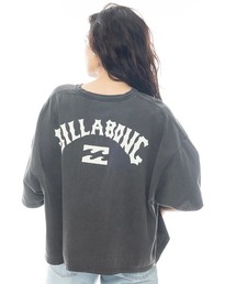 BILLABONG レディース ARCH LOGO PIGMENT WIDE LOOSE CROPPED TEE Tシャツ 【2025年春夏モデル】/ビラボンロゴバックプリントクロップド丈半袖Tシャツ