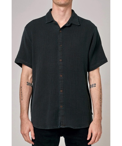 ROLLA'S（ローラス）の「BON WEAVE SHIRT（シャツ/ブラウス・メンズ・ブラック/オフホワイト・L/S/M）」の2枚目の写真