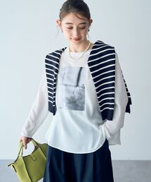YECCA VECCA（イェッカヴェッカ）の「フォトプリントジョーゼットTee（Tシャツ/カットソー）」
