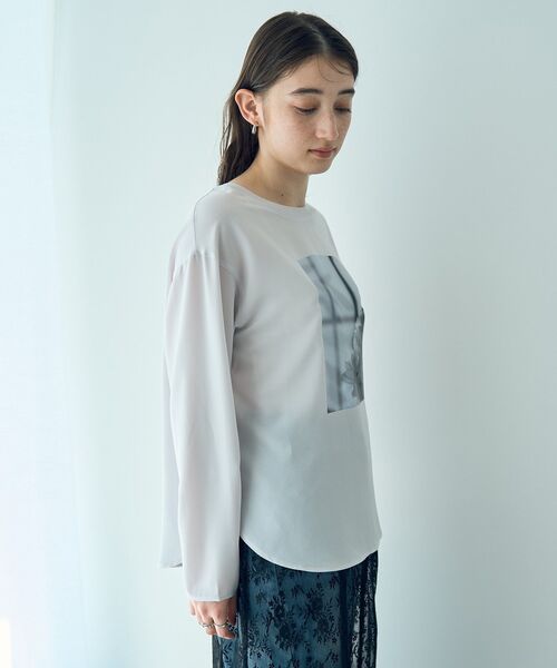 YECCA VECCA(イェッカヴェッカ)の「フォトプリントジョーゼットTee(Tシャツ/カットソー・レディース・ライトグレー/オフホワイト・FREE)」の20枚目の写真