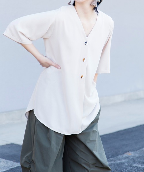 セール】【WEB限定アイテム】ﾊﾞｯｸﾀｯｸﾌﾞﾗｳｽ（シャツ/ブラウス