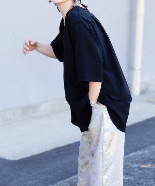 オズモーシス（OSMOSIS）/タックブラウス セール】【WEB限定アイテム】ﾊﾞｯｸﾀｯｸﾌﾞﾗｳｽ（シャツ/ブラウス