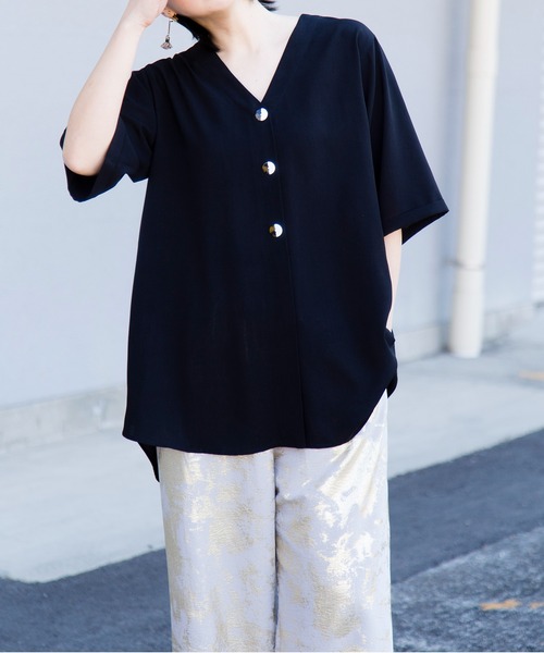セール】【WEB限定アイテム】ﾊﾞｯｸﾀｯｸﾌﾞﾗｳｽ（シャツ/ブラウス