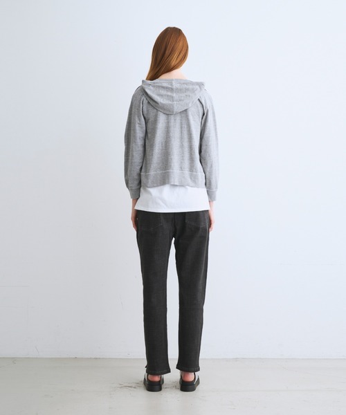three dots フード付　パーカー　スリークテリー ジップアップフーディ Men's stretch ponte zip hoody｜スリードッツ オフィシャル