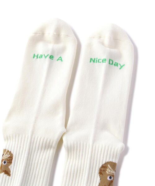 ROSTER SOX（ロスターソックス）の「ROSTER SOX/ロスターソックス  CAT SOCKS メンズ レディース（ソックス/靴下・メンズ・オレンジ/モスグリーン・1/2）」の4枚目の写真