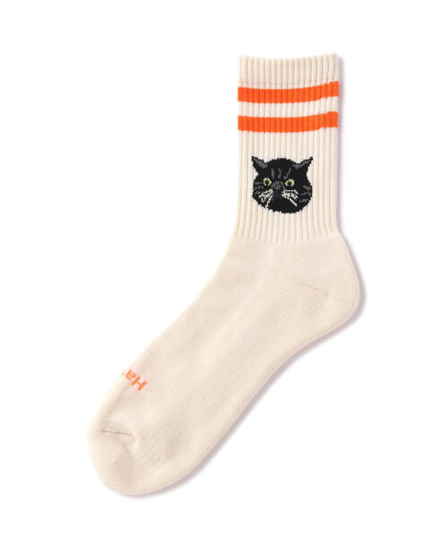 ROSTER SOX（ロスターソックス）の「ROSTER SOX/ロスターソックス  CAT SOCKS メンズ レディース（ソックス/靴下・メンズ・オレンジ/モスグリーン・1/2）」の3枚目の写真