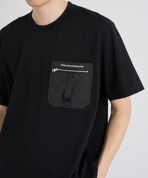 WHITE MOUNTAINEERING(ホワイトマウンテニアリング)の「【White Mountaineering / ホワイトマウンテニアリング】ZIP POCKET T-SHIRT(Tシャツ/カットソー・メンズ・ホワイト/ブラック・1/2/3)」の1枚目の写真