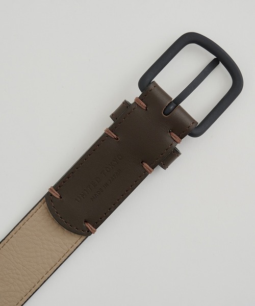 UNITED TOKYO(ユナイテッドトウキョウ)の「COW LEATHER COMFORT BELT(ベルト・メンズ・ブラック/ブラウン・FREE)」の5枚目の写真