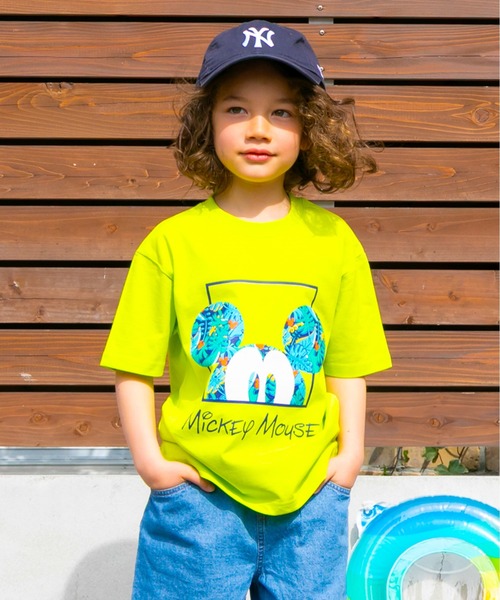 ケツメイシ　ディズニー　コラボ　 Tシャツ　キッズ ジュニア ミッキーマウス ショーツ・Tシャツセット ホワイト×ブラック