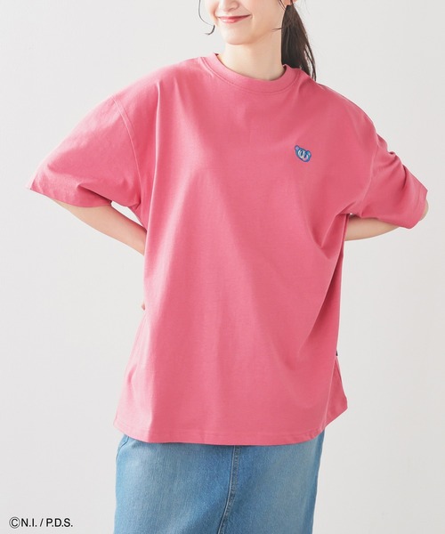 Honeys(ハニーズ)の「エンジェルブルー/ゆるT(Tシャツ/カットソー・レディース・ネイビー/ピンク/ホワイト/ブルー・L/LL/M/S)」の4枚目の写真