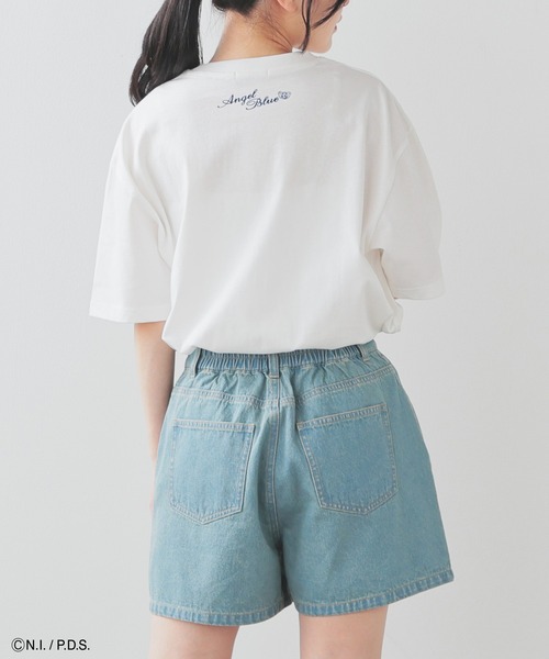 Honeys(ハニーズ)の「エンジェルブルー/ゆるT(Tシャツ/カットソー・レディース・ネイビー/ピンク/ホワイト/ブルー・L/LL/M/S)」の7枚目の写真
