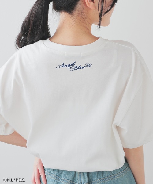 Honeys(ハニーズ)の「エンジェルブルー/ゆるT(Tシャツ/カットソー・レディース・ネイビー/ピンク/ホワイト/ブルー・L/LL/M/S)」の9枚目の写真