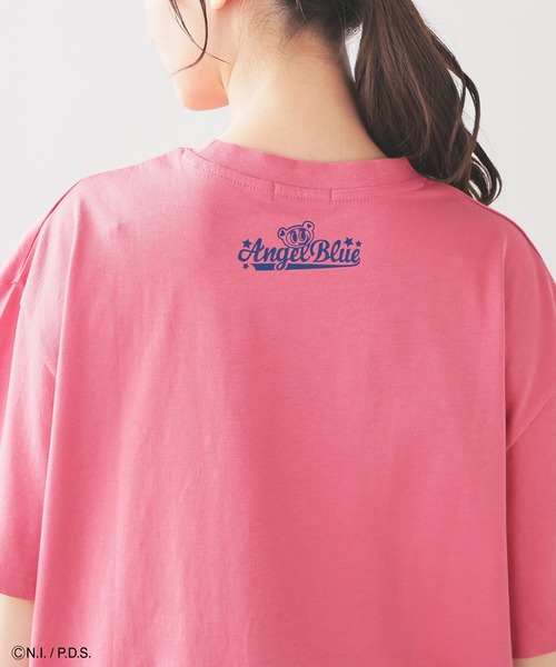 Honeys(ハニーズ)の「エンジェルブルー/ゆるT(Tシャツ/カットソー・レディース・ネイビー/ピンク/ホワイト/ブルー・L/LL/M/S)」の16枚目の写真