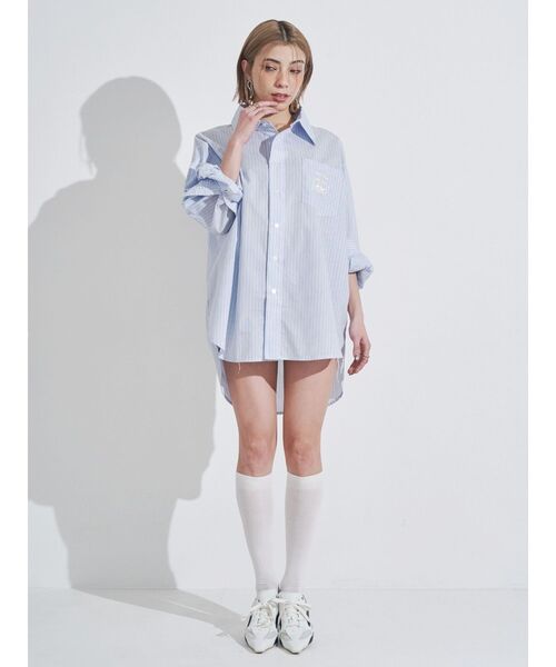 EVRIS(エヴリス)の「オリジナルEロゴハイソックス(ソックス/靴下・レディース・グレー/ホワイト・FREE)」の6枚目の写真