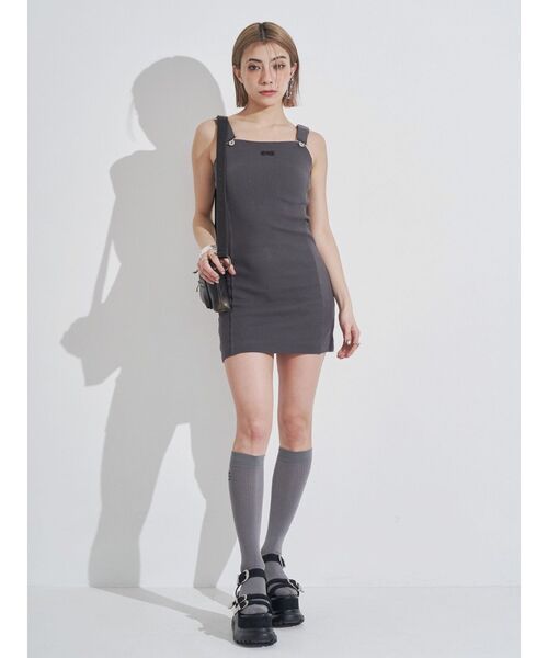 EVRIS(エヴリス)の「オリジナルEロゴハイソックス(ソックス/靴下・レディース・グレー/ホワイト・FREE)」の9枚目の写真