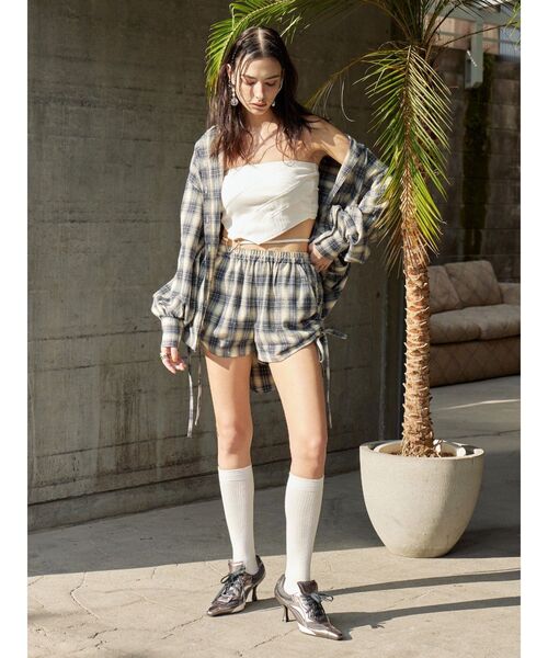 EVRIS(エヴリス)の「オリジナルEロゴハイソックス(ソックス/靴下・レディース・グレー/ホワイト・FREE)」の15枚目の写真