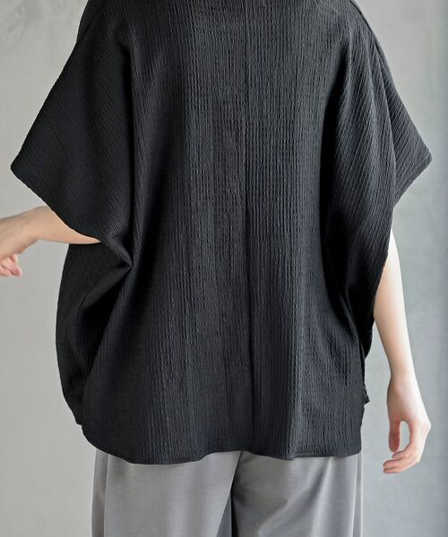 rps（アールピーエス）の「シャーリングドビー裾タックドルマンプルオーバー（その他トップス・レディース・チャコールグレー/ブラック/アイボリー・フリー）」の18枚目の写真