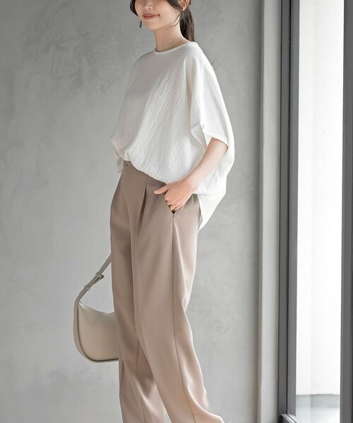 rps（アールピーエス）の「シャーリングドビー裾タックドルマンプルオーバー（その他トップス・レディース・チャコールグレー/ブラック/アイボリー・フリー）」の21枚目の写真