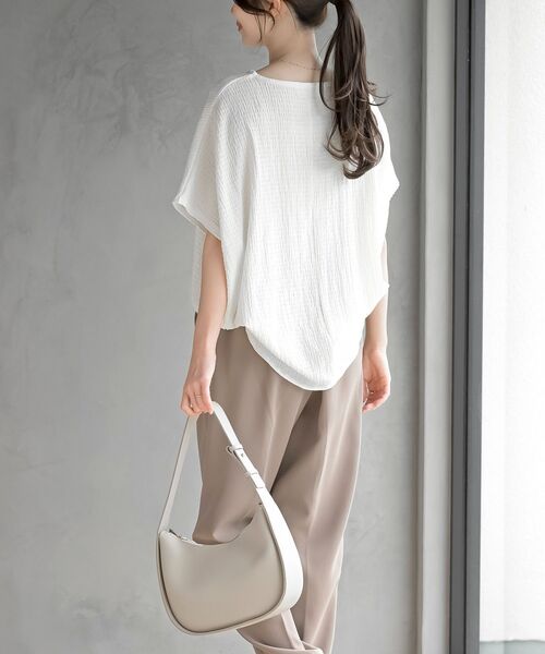 rps（アールピーエス）の「シャーリングドビー裾タックドルマンプルオーバー（その他トップス・レディース・チャコールグレー/ブラック/アイボリー・フリー）」の22枚目の写真