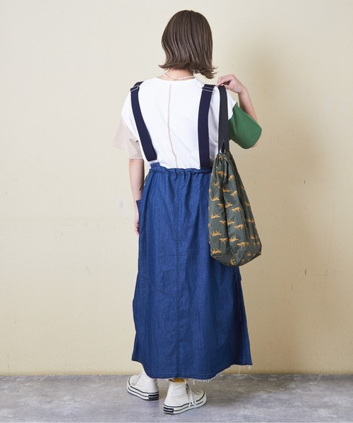 CUBE SUGAR（キューブシュガー）の「4.5オンスデニム3wayジャンパースカート（ジャンパースカート・レディース・インディゴブルー/ブルー系/ネイビー系・M）」の9枚目の写真