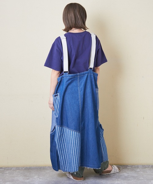 CUBE SUGAR（キューブシュガー）の「4.5オンスデニム3wayジャンパースカート（ジャンパースカート・レディース・インディゴブルー/ブルー系/ネイビー系・M）」の20枚目の写真