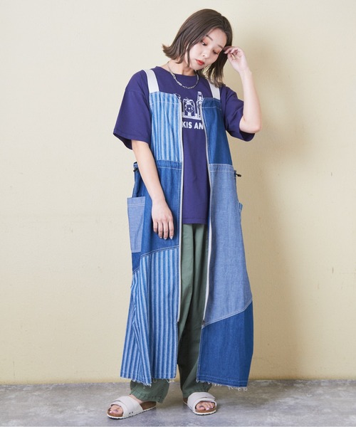 CUBE SUGAR（キューブシュガー）の「4.5オンスデニム3wayジャンパースカート（ジャンパースカート・レディース・インディゴブルー/ブルー系/ネイビー系・M）」の18枚目の写真