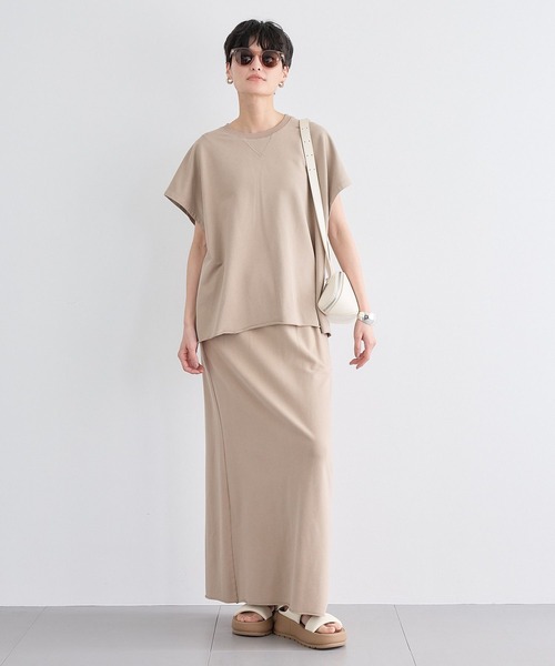 BARNYARDSTORM（バンヤードストーム）の「BARNYARDSTORM / 裏毛カットロングスカート＜セットアップ対応＞（スカート・レディース・チャコールグレー/ベージュ・S/M）」の8枚目の写真